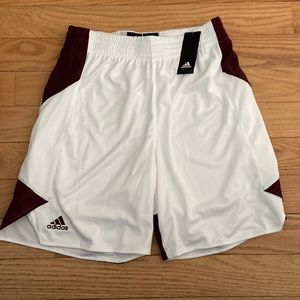 adidas Mens Crazy Explosive Shorts Medium White Maroon NWT